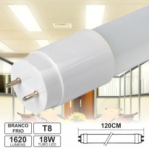 Lâmpada Tubular 18W 120cm LEDS T8 Branco Frio 1620lm - (LLTT812018CWA(E))