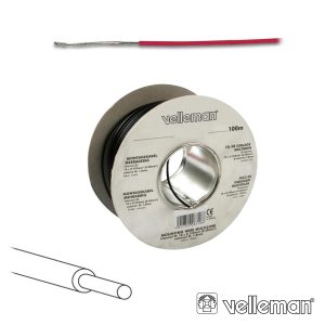 Cabo Unifilar Vermelho 0.5mm Rolo 100m VELLEMAN - (MOWMR)