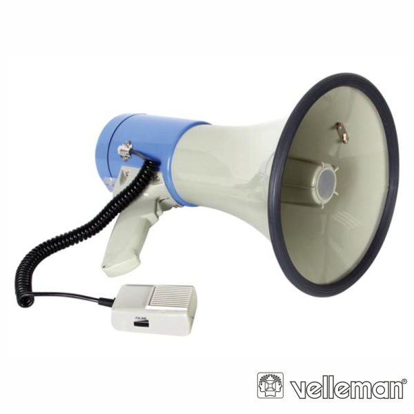 Megafone 25W C/ Ranhura P/ Cartão SD E Porta USB VELLEMAN - (MP25FM)