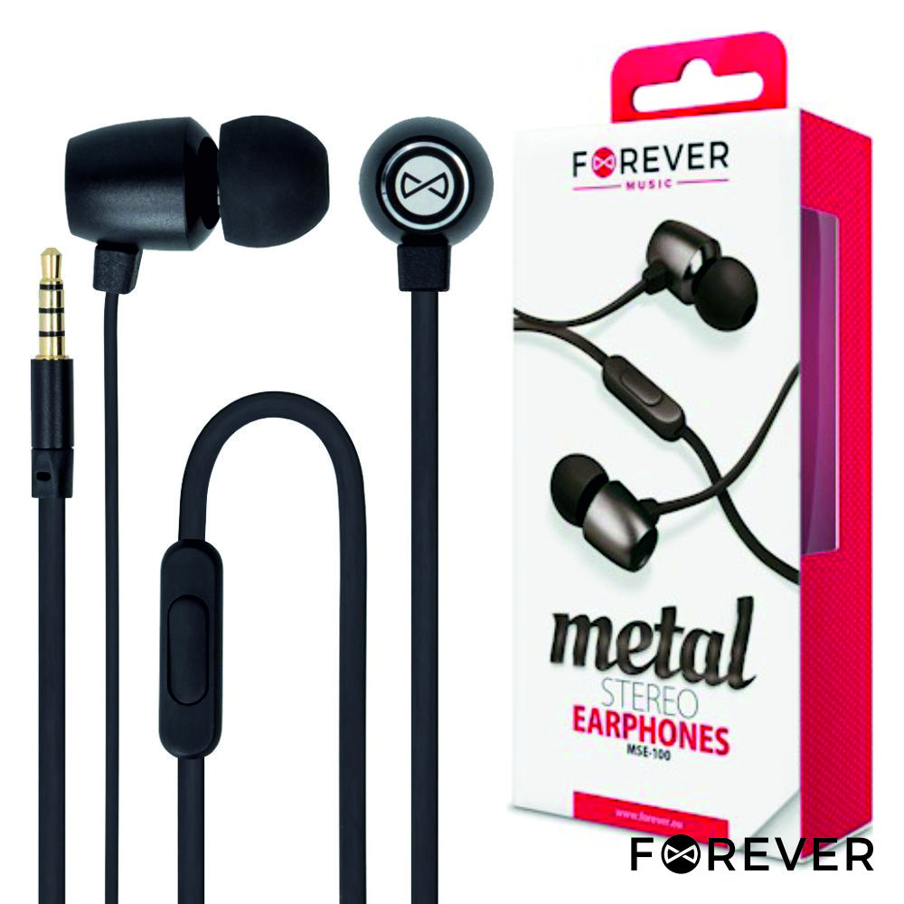 Auscultadores Stereo C/ Fios C/ Micro Metalicos - (MSE-100BL)