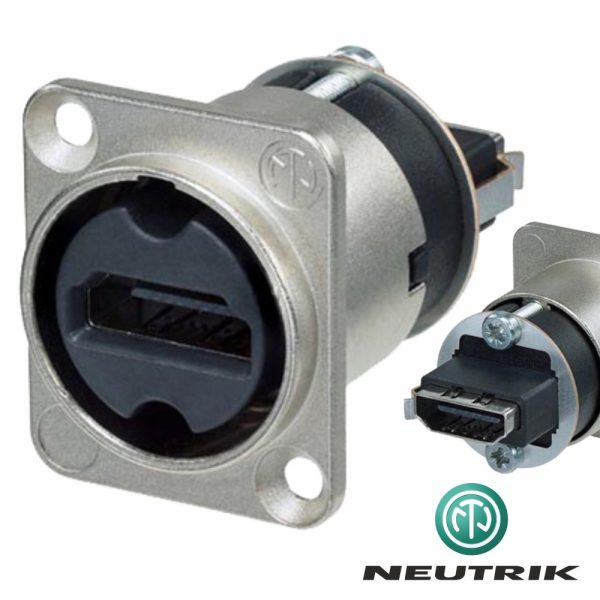 Ficha Adaptadora HDMI 19p Preto Neutrik - (NAHDMI-W)