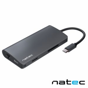 Hub USB-C PD P/ USB-C/USB/HDMI/RJ45/SD/MICROSD NATEC - (NMP-1773)