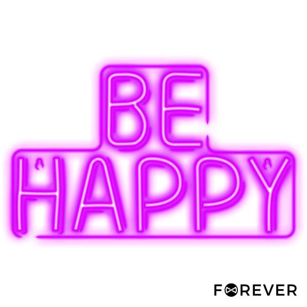 Luz LED Neon Em Forma de Letras BE HAPPY - (NNE10)