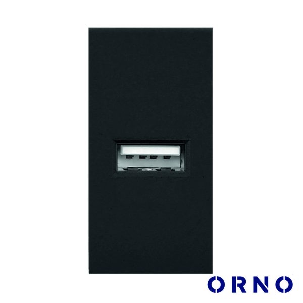Módulo USB 22.5x45mm P/ Encastrar OR-GM-9010/B ORNO - (OR-GM-9010/B/USB)