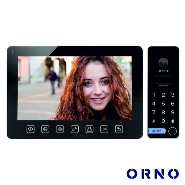 Vídeo Porteiro C/ Lcd 7" Cores LEDS Preto ORNO - (OR-VID-EX-1061/B)
