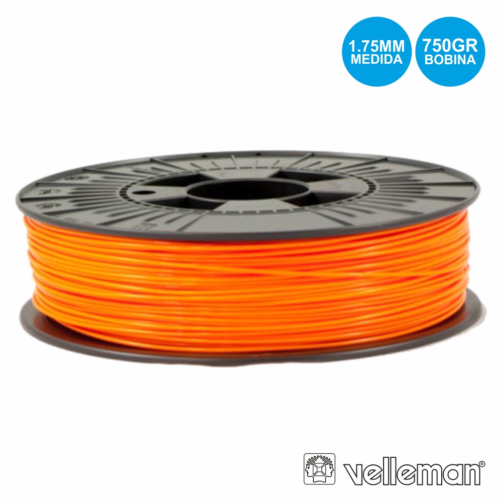 Rolo De Filamento P/ Impressão 3d 1.75mm 750g Laranja - (PLA175O07)