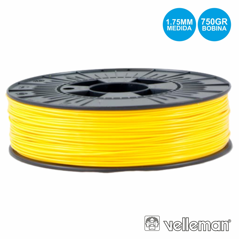 Rolo De Filamento P/ Impressão 3d 1.75mm 750g Amarelo - (PLA175Y07)