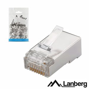 Ficha RJ45 Modular 8p8c CAT6 Metálica 100PCS LANBERG - (PLS-6000)