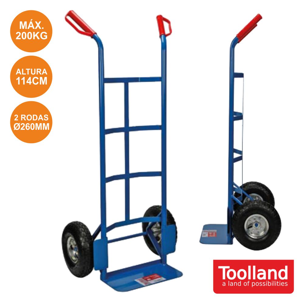 Carrinho P/ Transporte Universal Max 200kg TOOLLAND - (QT103)