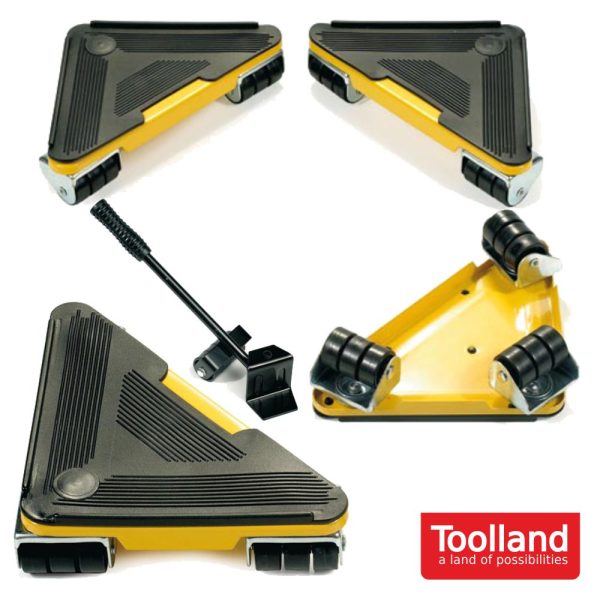 Conjunto 4 Bases P/ Carregar Mobiliário Max 100kg TOOLLAND - (QT107)