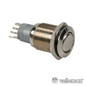 Interruptor Redondo De Metal Dpdt 2na 2nc - (R1611)