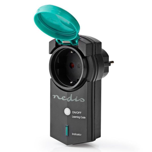 Ficha Elétrica Adaptadora 1x Schuko Inteligente RF 433MHz - (RFPOM120FBK)