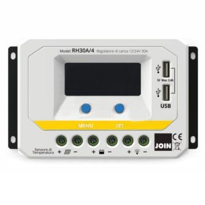 Regulador Painel Fotovoltaico 30a C/ USB 12-24V JOIN - (RH30A/4)