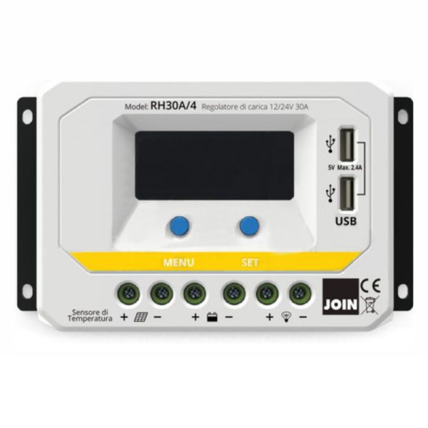 Regulador Painel Fotovoltaico 30a C/ USB 12-24V JOIN - (RH30A/4)