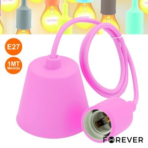 Cabo De Suspensão E27 Rosa 1M - (SAMBA-PK)