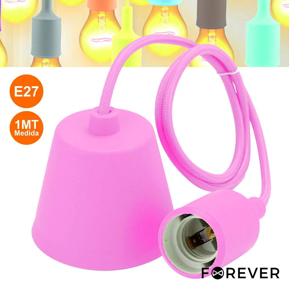 Cabo De Suspensão E27 Rosa 1M - (SAMBA-PK)