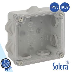 Caixa De Derivação Estanque C/ 7 Cones 100x100x55mm SOLERA - (SLR-715TP)