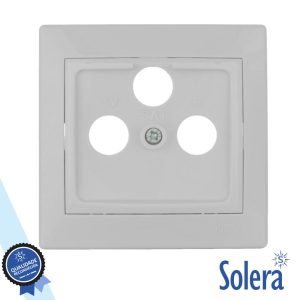Tampa P/ Tomada TV / Rádio / Satélite Com Moldura SOLERA - (SLR-ERP48TLVU)