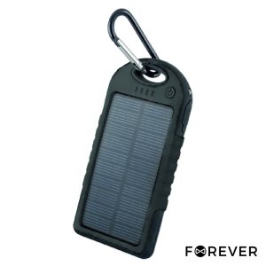 PoWerbank 5000ma Preto C/ Painel Solar E 2 USB - (TB-016BK)