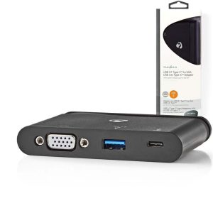 Hub USB-C c/ USB-C / USB 3.0 / VGA 100W - (TCARF220BK)