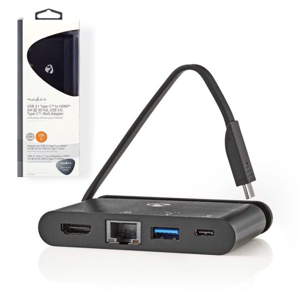 Hub USB-C c/ USB-C / USB 3.0 / RJ45 / HDMI - (TCARF260BK)