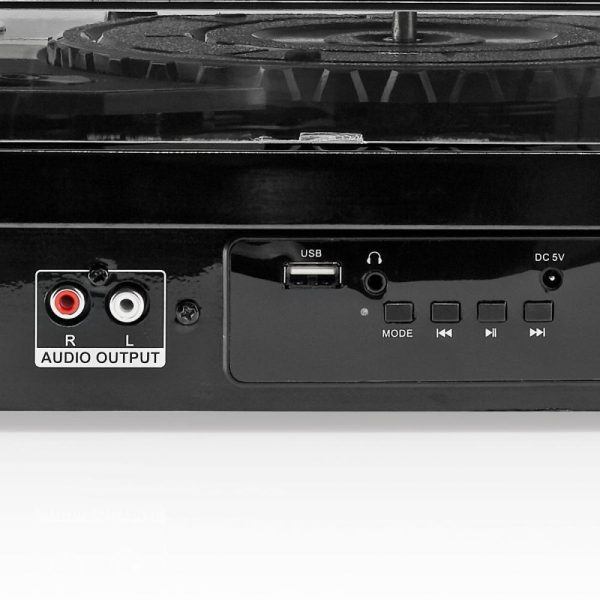 Gira-Discos 33/45/78RPM BT/USB/MP3 6W Preto - Image 2