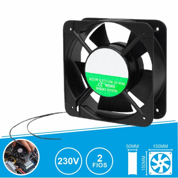 Ventoinha 230V 150x150x50mm 2 Fios - (VEN030)