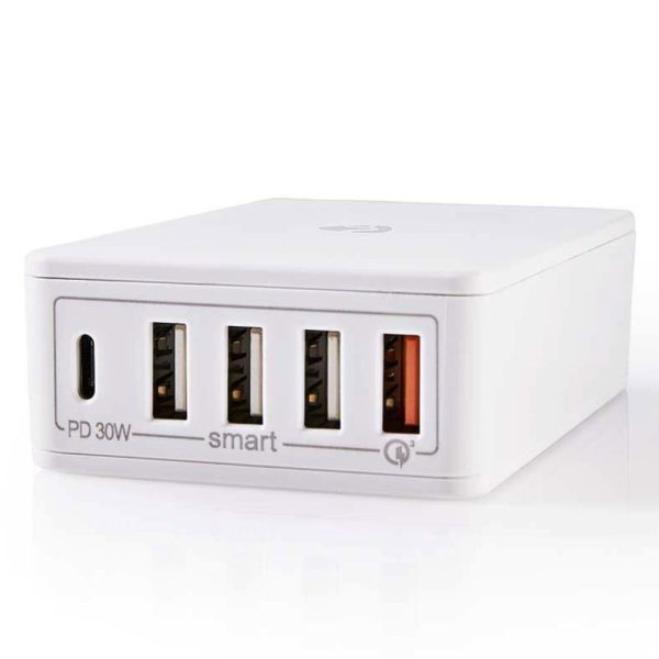 Carregador de Mesa 3A Saídas USB (QC)/USB-C - (WCPD30W120WT)