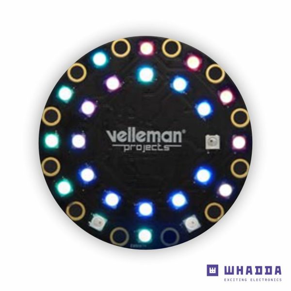 Placa de Desenvolvimento Vestível C/ 24 LEDS RGB WHADDA - (WMW100)