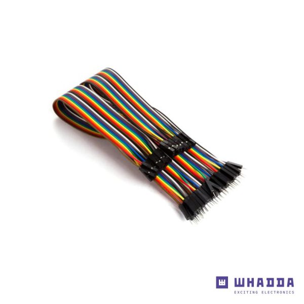 Conjunto 40 cabos de ligação Jumper Macho/Fêmea 30cm WHADDA - (WPA414)