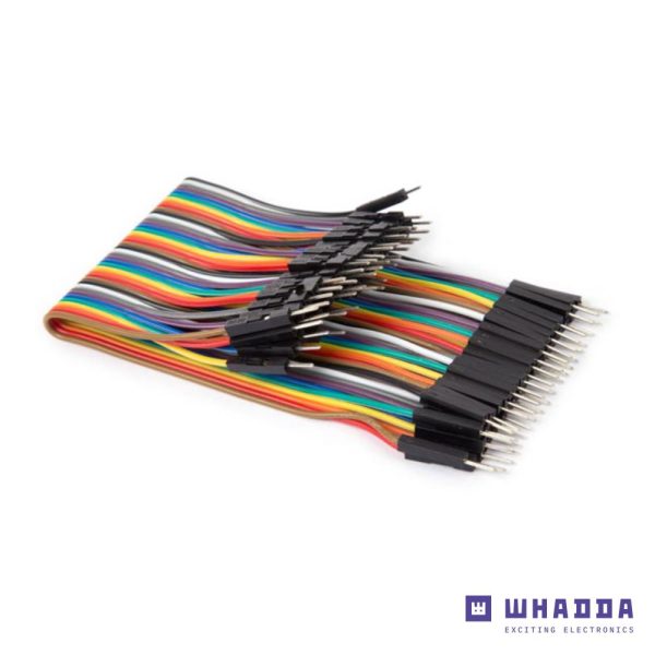 Conjunto 40 cabos de ligação Jumper Macho/Macho 15cm WHADDA - (WPA427)