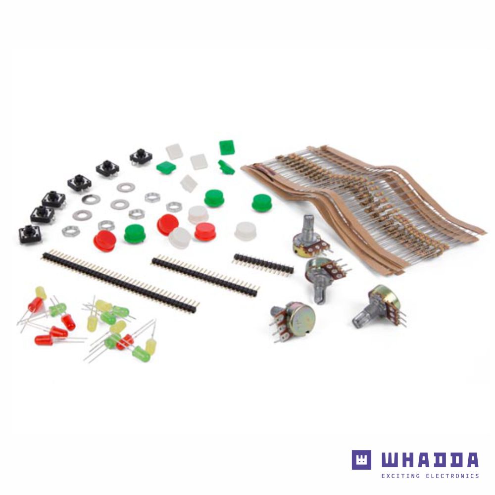 Kit de Acessórios de Eletrónica C/ Caixa Transparente WHADDA - (WPA509)