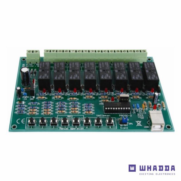 Placa USB Relé De 8 Canais WHADDA - (WSI8090)