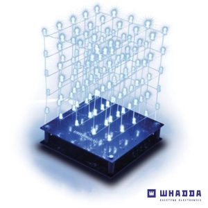 Kit de Montagem Cubo LED Azul 3D WHADDA - (WSL8018B)