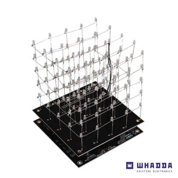 Kit de Montagem Cubo LED Branco 3D WHADDA - (WSL8018W)