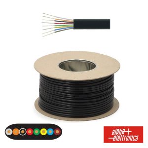 Cabo Telefone 8 Condutores 8x0.14mm Dim 9.0x2.3 Preto - (WTR498N/T)