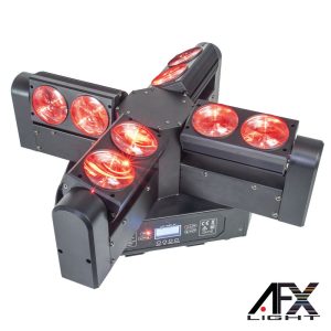 Moving Head Quádruplo 8 LEDS 12W RGBW DMX AFXLIGHT - (BLADE8-FX)