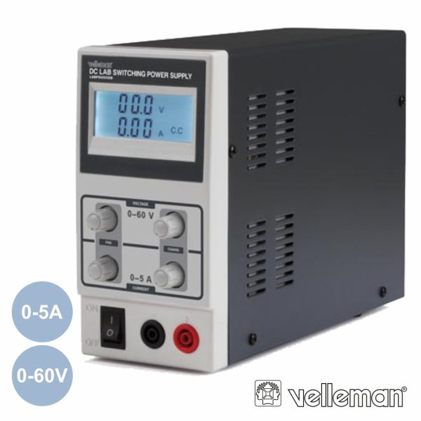 Fonte De Alimentação Digital 0-60v / 0-5A VELLEMAN - (LABPS6005SM)