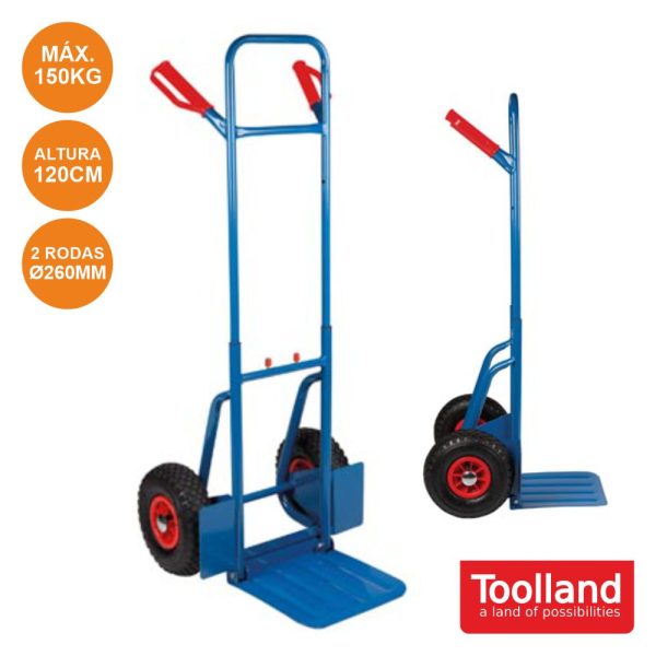 Carrinho P/ Transporte Universal Max 150kg TOOLLAND - (QT102)