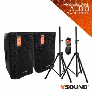 Sistema de Som Amplificado 1100W VSOUND - (SOUND-SET-10)