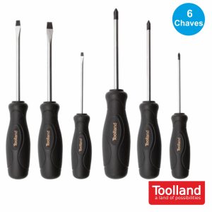 Conjunto De 6 Chaves Fendas E Philips TOOLLAND - (HSET20)