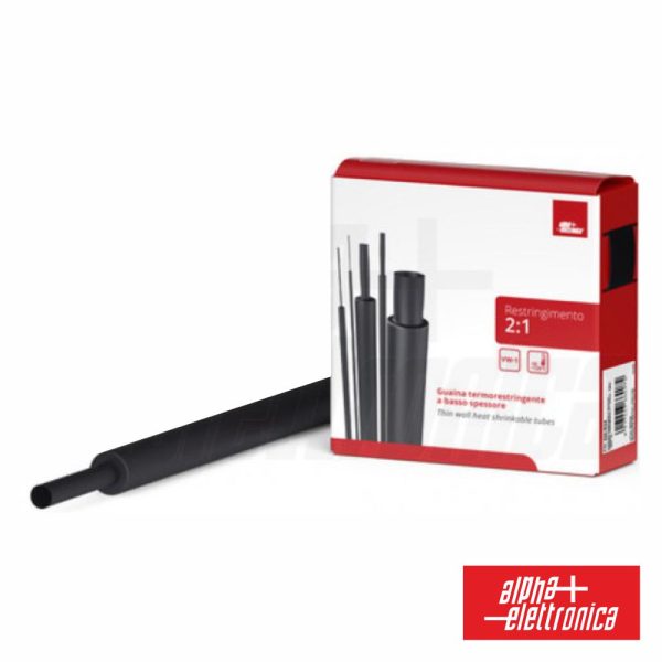 Tubo Manga Termoretráctil 25.4mm 4m Preto ALPHA - (520-R34)