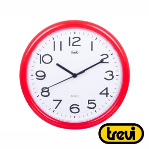 Relógio De Parede Redondo Vermelho Ø24cm TREVI - (OM3301RD)