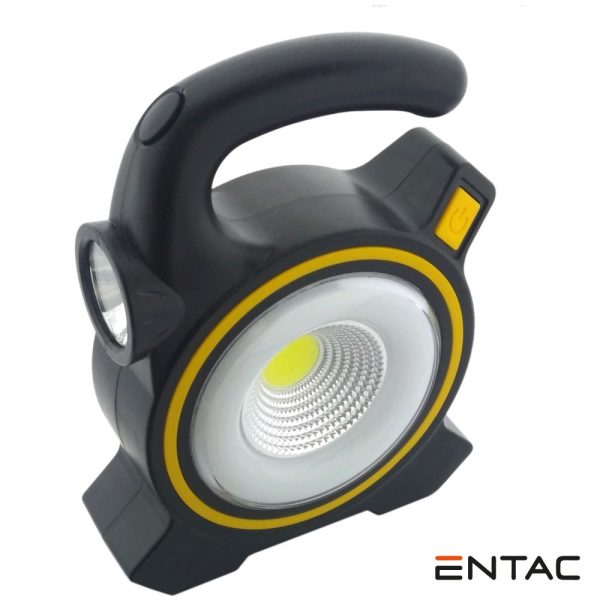 Luz LED+COB 1W 80lm C/ Painel Solar ENTAC - (EWL-1W-SOL-R)