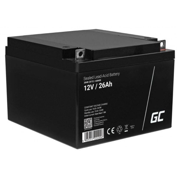 Bateria Chumbo Gel AGM 12V 26A GREEN CELL - (AGM35)