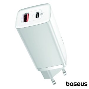 Alimentador Comutado USB-C PD / USB-A 65W GaN2 BASEUS - (CCGAN2L-B02)
