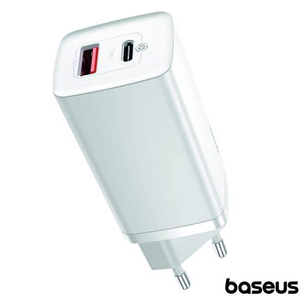 Alimentador Comutado USB-C PD / USB-A 65W GaN2 BASEUS - (CCGAN2L-B02)