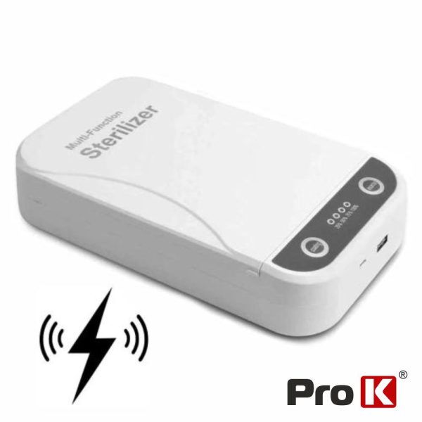 Esterilizador de Objetos UVC C/ Carregador Indução QI PROK - (EPUV05)