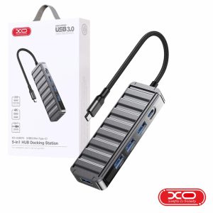 Hub USB-C P/ USB-C + 4x USB-A 3.0 3.6A XO - (HUB015)