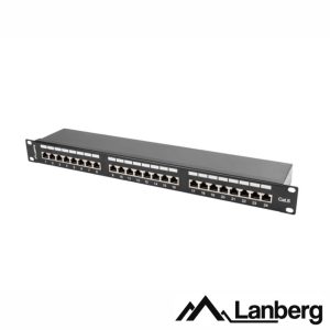 Patch Panel 24 Portas Blindado RJ45 CAT6 1U 19" LANBERG - (PPS6-1024-B)